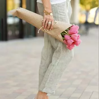 Премиум новые женские свободные брюки-джоггеры из хлопка и льна. Капри с эластичной талией на завязках, зауженные книзу, с карманами для повседневного комфорта S чёрный