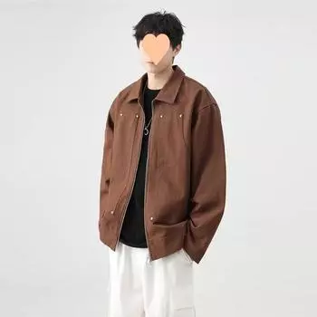 Премиум пальто с лацканами повседневная куртка новая американская свободная мужская верхняя одежда M