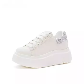 Premium pearl thick sole heightening versatile sports little white shoes children s autumn and winter new casual board shoes 35