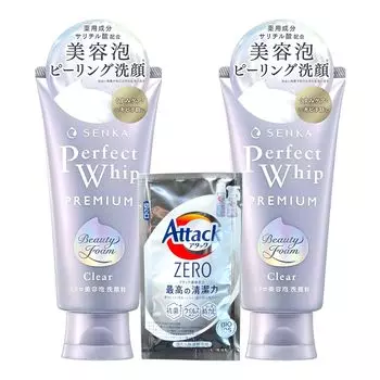 Premium Perfect Whip Clear 120 г x 2 Очищающая пенка для лица Оригинальный набор