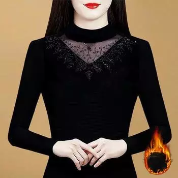 Премиум полуводолазка нижняя рубашка женская с длинными рукавами весенняя новинка в иностранном стиле рубашка для мам футболка топ M