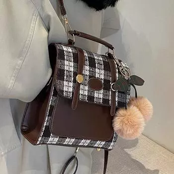 Премиум пряжка женский рюкзак женская мода 2025 сумка мессенджер нишевая студенческая сумка через плечо