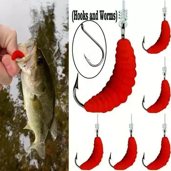 Премиальные ПВХ-приманки для рыбы — раки, личинки и пескари — незаменимы для пресноводной рыбалки белый