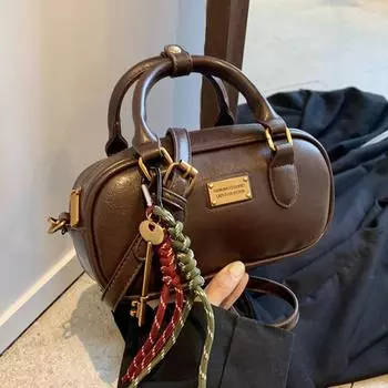 Премиум ретро маленькая сумка женская модная сумка-мессенджер супер пожарная портативная сумка-подушка no pendant коричневый