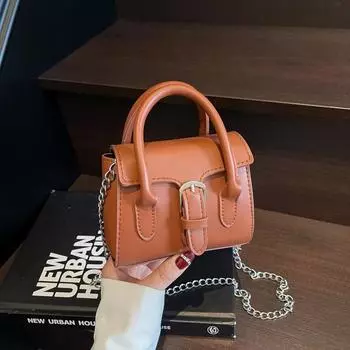 Premium retro small bag women s new casual versatile hand bag shoulder crossbody small square bag чёрный