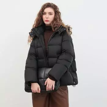 Premium sense 90 белая утиная пуховая куртка женская короткая зимняя 2024 большая утолщенная модная куртка с капюшоном для мяса S