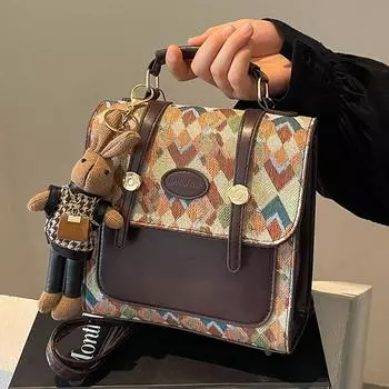 Сумка-рюкзак Premium sense Niche, женская, новинка 2024 года, сумка-мессенджер, женская, иностранный стиль, универсальная, модная, через плечо, сумка