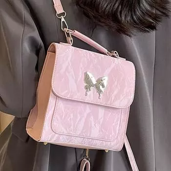 Premium sense нишевый женский рюкзак женский 2024 новая сумка-мессенджер женская иностранная универсальная сумка на одно плечо женская чёрный