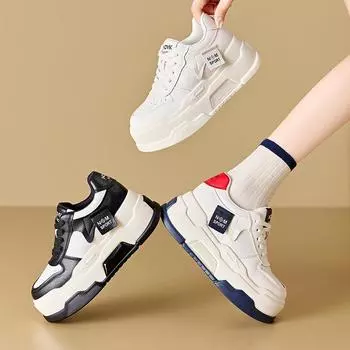 Premium sense outer wear new women s shoes thick sole inner height increase small white shoes children sense casual dad shoes women 34 белый