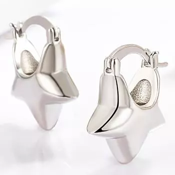 Premium Sense Retro Simple Pentagram Earrings, Personality Temperament Fat Pentagram Jewelry, Female