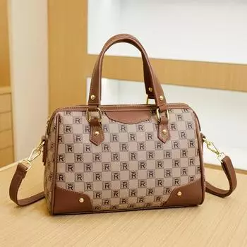 Premium Sense Small Square Bag Women s Plaid Fashion Handbag Printed Shoulder Boston Pillow Bag