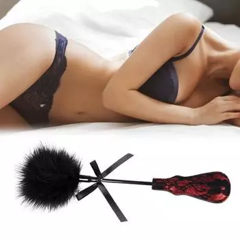 Премиум сексуальный флирт кульминации Многофункциональная игрушка с перьями для продления мягкой SM перьевой дразнящей палочки