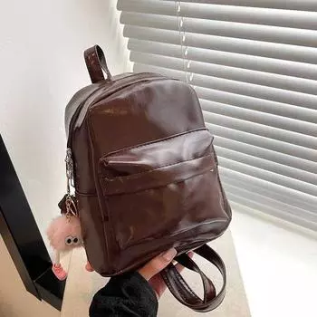 Premium silver women s backpack 2025 foreign versatile backpack student travel mini schoolbag