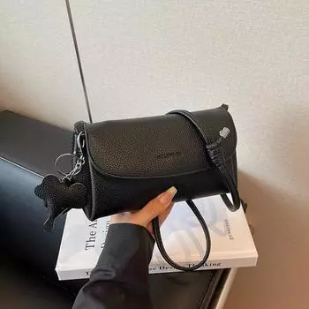 Premium small bag, new women s bag, summer popular messenger bag, fashion pillow bag чёрный