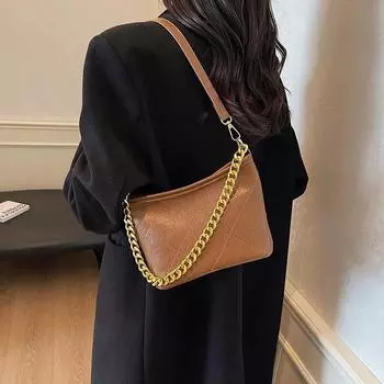 Сумка-ведро из мягкой кожи премиум-класса, осенняя модная цепочка, универсальная, легкая и практичная сумка на одно плечо
