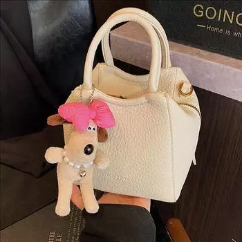 Premium Soft Leather Hand Carrying Bucket Bag Women S Niche Simple Casual Commuting Shoulder Messenger Bag No pendant белый