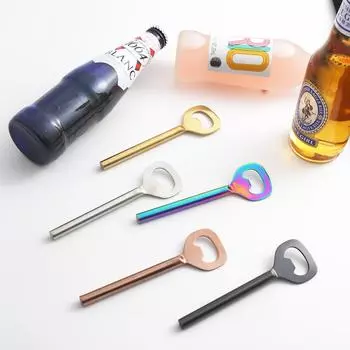 Premium Stainless Steel Beer Bottle Opener - Creative Solid Bottle Cap Opener with Unique Design