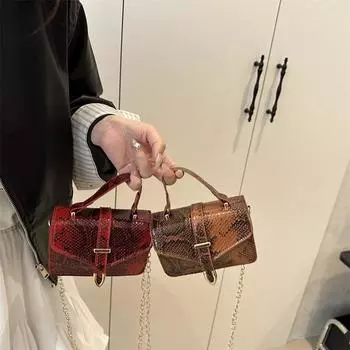 Премиум сумка женская 2025 новая модная текстура портативная сумка через плечо простая коричневый