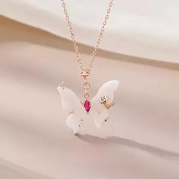 Премиум Супер Фея Бабочка Подвеска Женское Винтажное Ожерелье Женские Украшения Подвеска