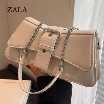 Премиум текстура цепочка сумка женская новая летняя популярная досуг интернет знаменитость простая плечевая универсальная сумка подмышкой чёрный