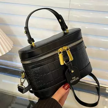 Премиум текстура маленькая женская сумка весна-лето 2024 новая модная нишевая сумка-мессенджер женская популярная портативная сумка-ведро коричневый