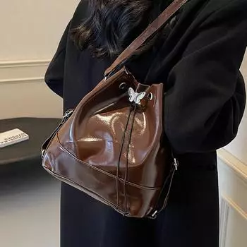 Премиум Текстура Ниша Рюкзак Сумка Женский Рюкзак Стиль Колледжа Простой Плечевой Мешок Мешок красный