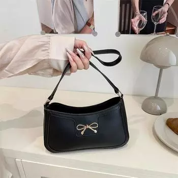 Премиум текстура универсальная маленькая сумка подмышкой женская сумка 2025 новая модная портативная сумка через плечо иностранный стиль сумка-багет хаки