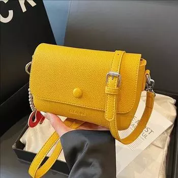 Premium Texture Casual Versatile Commuter Shoulder Bag Women S Foreign Versatile Solid Color Messenger Bag No pendant красный