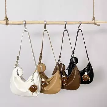 Premium texture large-capacity bag women s 2024 new autumn versatile shoulder messenger bag women s commuter dumpling bag чёрный