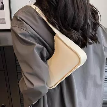 Premium texture niche bag women s 2024 new summer versatile this year popular French white shoulder armpit bag чёрный