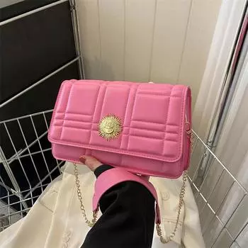 Премиум текстура нишевая женская сумка-цепочка 2024 новая модная маленькая квадратная сумка весенний взрыв сумка-мессенджер через плечо белый