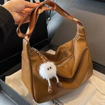 Премиальная текстура мягкой кожи сумка женская мода широкополосная сумка-мессенджер женская осенняя универсальная сумка-подушка через плечо