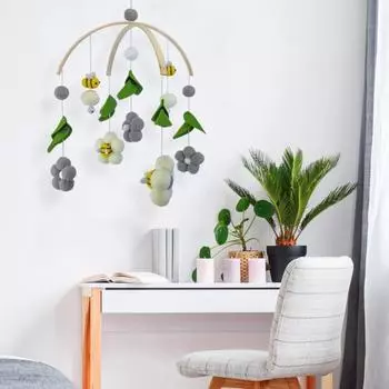 Премиум Вращающаяся легкая кровать Bell Мультфильм Детская кроватка Мобильные телефоны Rattle Supply розовый