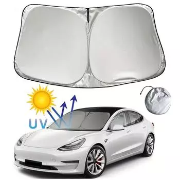 Premium Windshield Sun Shade For Tesla Model 3/Y - Uv Protection Visor Cover For Improved Interior Comfort Accessories Amagi