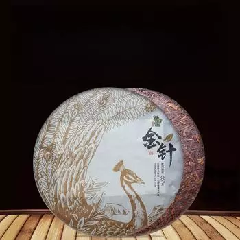 Premium Yunnan Tea Tree King Ripe Pu er Tea Cake Aged Golden Needle 357g
