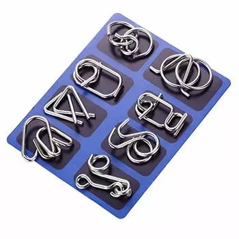 prendre Circle of Wisdom Mystery Puzzle Set of 8 Toy Educational Educational Children Adult Puzzle Brain Training (C Type) PR-MYSTERYPUZZLE-C