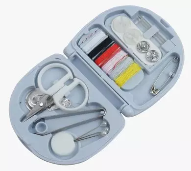 prendre Sewing Set Mini Portable Sewing Set Travel Small Case Travel Crafts Compact Palm Size Emergency Repair Useful Goods Repair Thread Minimal синий