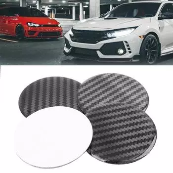 Преобразите свои колеса с помощью 4 шт. прозрачных наклеек на центральную крышку ступицы из углеродного волокна из смолы, украшение 56 мм/2,2 дюйма