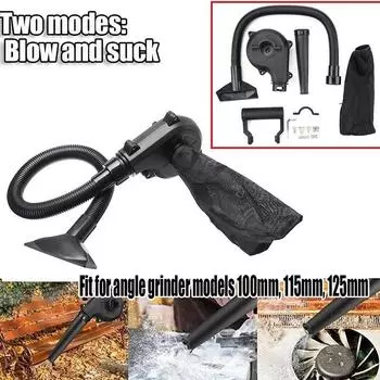 Преобразователь 2-в-1, угловая шлифовальная машина, преобразованная в воздуходувку, комплект пылесоса, всасывающий опилки, пыль для вашего дома, аксессуар