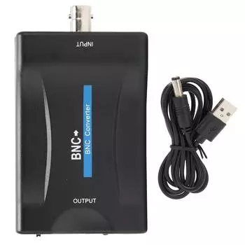 Преобразователь BNC в мультимедийный интерфейс высокой четкости 1080P720P Видеопреобразование МониторЧерный