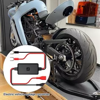 Преобразователь мощности мотоцикла DC28-95V в 24V понижающий преобразователь напряжения блок питания трансформатор понижающий вольт модуль чёрный