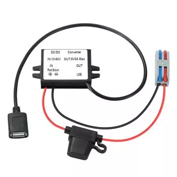 Преобразователь Mzhou в 5V3A USB 15 Вт, защита от перегрева, маленький и легкий, совместим с зарядным устройством USB, понижающий преобразователь постоянного тока 10-60 В