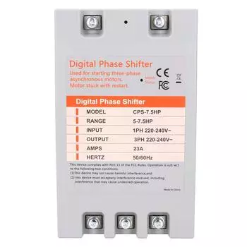Преобразователь однофазного тока в трехфазный, 7,5 лошадиных сил, цифровой преобразователь фаз 220240 В переменного тока