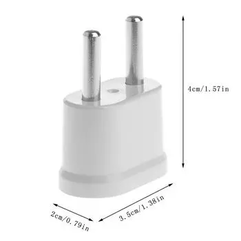 Преобразователь вилки переменного тока для мужчин из США в ЕС, адаптер для зарядного устройства для путешествий по всему миру