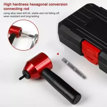 Преобразователь заклепок и гаек. Инструмент для клепания вставных гаек. Аккумуляторный комплект адаптеров для заклепок и гаек. Метрическая система M3-M8, электрический чёрный