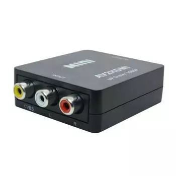 Преобразует аналоговый композитный входной сигнал в выходной сигнал HDMI 1080p (60 Гц) Белый преобразователь RCA в HDMI