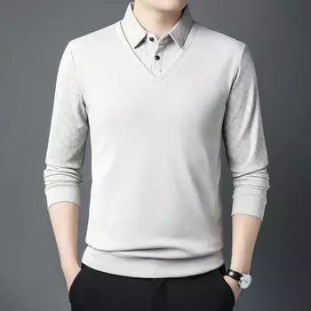 Стиль преппи с длинным рукавом и отложным воротником, весна-осень, клетчатый принт, пуловер, мужская одежда, формальная футболка на пуговицах, топы L зелёный