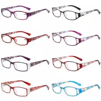 Пресбиопические мужские ретро-принты женские модные диоптрии +1,0~+4,0 увеличительные портативные очки очки для чтения высокой четкости линзы изящные ювелирные изделия +4.0 Style2 фиолетовый