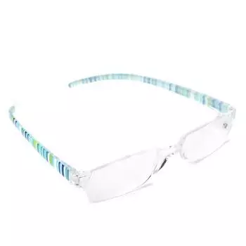 Пресбиопия Полосатая смола 1.0 - 4.0 Прозрачные линзы Очки унисекс Очки для чтения Модные ювелирные изделия Аксессуар +1.5 зелёный