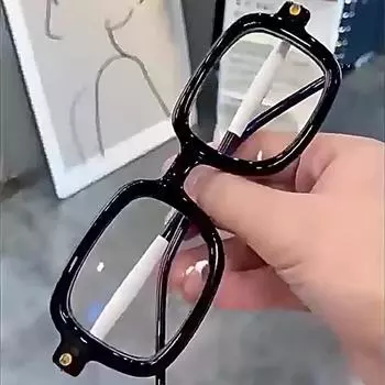 Presbyopia Glasses Fashion Square Reading Glasses Large Frame Anti-Blue High Definition In The Elderly Senior Glasses Frame reading glasses + 100 degrees